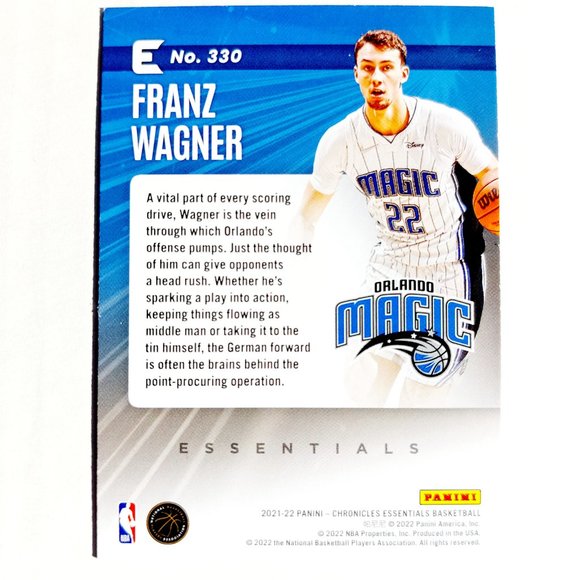 Orlando Magic (Franz Wagner) - BKBL [22_FW1] - Rookie Card (RC) - Picture 3 of 3